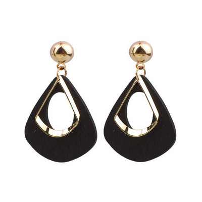 Melni piekārti gari auskari sievietēm Trīsstūrveida kvadrātveida auskari nolaižamie auskari 2024 boucle oreille femme Modes rotaslietas