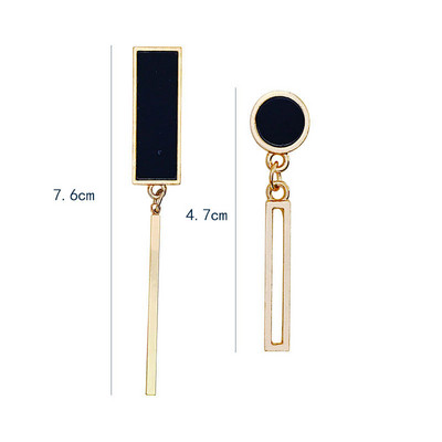 Melni piekārti gari auskari sievietēm Trīsstūrveida kvadrātveida auskari nolaižamie auskari 2024 boucle oreille femme Modes rotaslietas