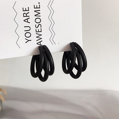 Melni piekārti gari auskari sievietēm Trīsstūrveida kvadrātveida auskari nolaižamie auskari 2024 boucle oreille femme Modes rotaslietas