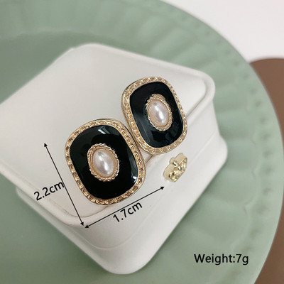 Melni piekārti gari auskari sievietēm Trīsstūrveida kvadrātveida auskari nolaižamie auskari 2024 boucle oreille femme Modes rotaslietas