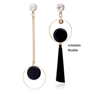 Melni piekārti gari auskari sievietēm Trīsstūrveida kvadrātveida auskari nolaižamie auskari 2024 boucle oreille femme Modes rotaslietas