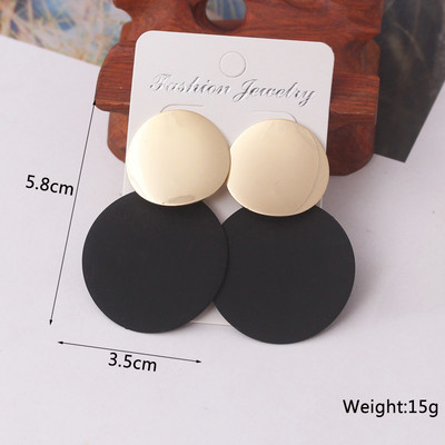 Melni piekārti gari auskari sievietēm Trīsstūrveida kvadrātveida auskari nolaižamie auskari 2024 boucle oreille femme Modes rotaslietas