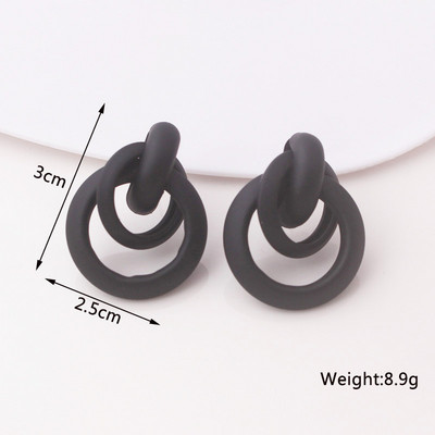 Melni piekārti gari auskari sievietēm Trīsstūrveida kvadrātveida auskari nolaižamie auskari 2024 boucle oreille femme Modes rotaslietas