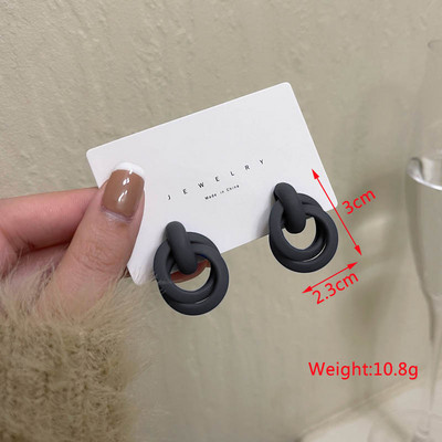 Melni piekārti gari auskari sievietēm Trīsstūrveida kvadrātveida auskari nolaižamie auskari 2024 boucle oreille femme Modes rotaslietas