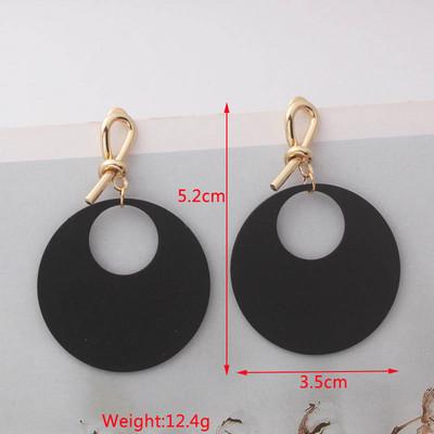 Melni piekārti gari auskari sievietēm Trīsstūrveida kvadrātveida auskari nolaižamie auskari 2024 boucle oreille femme Modes rotaslietas