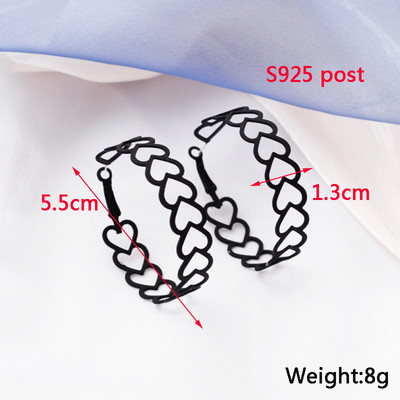 Melni piekārti gari auskari sievietēm Trīsstūrveida kvadrātveida auskari nolaižamie auskari 2024 boucle oreille femme Modes rotaslietas