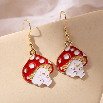 Vintage Boheemi stiilis gooti seene dekoratiivsed rõngaskõrvarõngad nišisulamist ehted Loomingulised kingitused naiste tüdrukutele