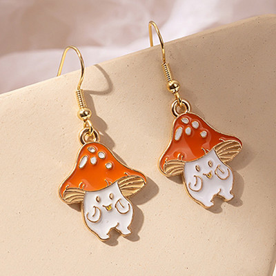 Vintage Boheemi stiilis gooti seene dekoratiivsed rõngaskõrvarõngad nišisulamist ehted Loomingulised kingitused naiste tüdrukutele