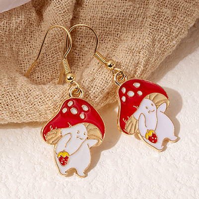 Vintage Boheemi stiilis gooti seene dekoratiivsed rõngaskõrvarõngad nišisulamist ehted Loomingulised kingitused naiste tüdrukutele