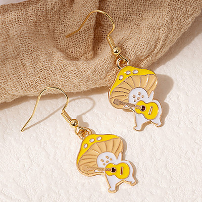 Vintage Boheemi stiilis gooti seene dekoratiivsed rõngaskõrvarõngad nišisulamist ehted Loomingulised kingitused naiste tüdrukutele