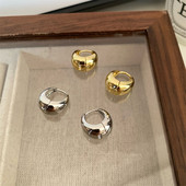 Roostevabast terasest siledast metallist paksud kõrvarõngad naistele, tüdrukutele, mood, ümmargused rõngad, rõngad, kõrvarõngad, punk-ehted