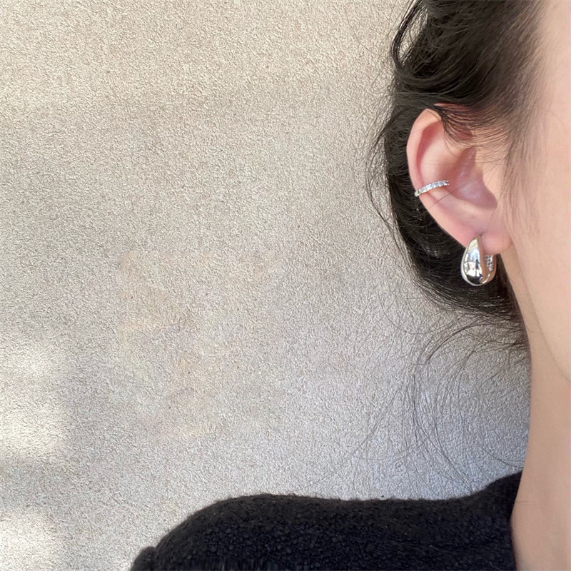 Roostevabast terasest siledast metallist paksud kõrvarõngad naistele, tüdrukutele, mood, ümmargused rõngad, rõngad, kõrvarõngad, punk-ehted