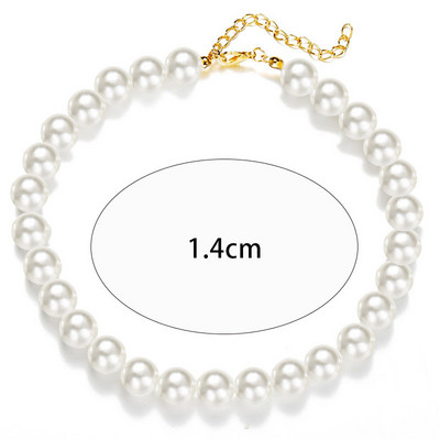 Κολιέ 4mm 5mm 6mm απομίμηση μαργαριτάρι κρεμαστό κολιέ για γυναίκες Κομψό ρομαντικό αόρατο σύρμα ψαριού Clavicle Bead γιακά κοσμήματα γάμου