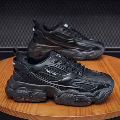 Kevadised ja sügisesed uued meeste spordijalatsid Üliõpilaste hingavad Trend paksu tallaga vabaajajalatsid Mugavad ja mitmekülgsed spordijalatsid