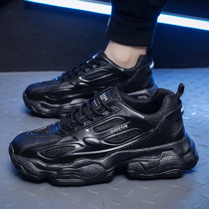 Kevadised ja sügisesed uued meeste spordijalatsid Üliõpilaste hingavad Trend paksu tallaga vabaajajalatsid Mugavad ja mitmekülgsed spordijalatsid