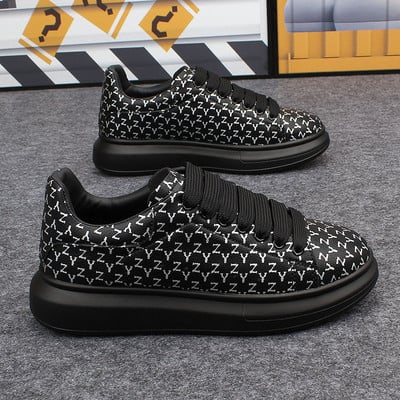 Luksusa zīmola Dizaina kedas vīriešiem Modes korejiešu versija Burtu apdruka Tāfeles apavi Mīksti Viegli Sieviešu pastaigu apavi