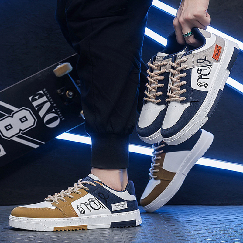Nove modne dizajnerske cipele Muške ležerne tenisice s platformom Tenisice na vezanje Studentske tenisice Muške vulkanizirane cipele Zapatillas Hombre