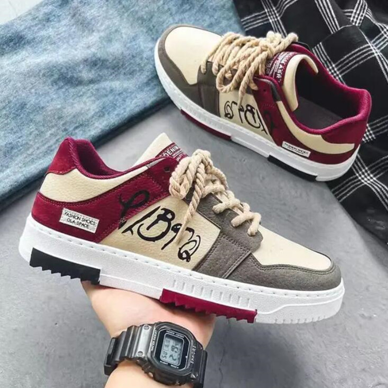 Nove modne dizajnerske cipele Muške ležerne tenisice s platformom Tenisice na vezanje Studentske tenisice Muške vulkanizirane cipele Zapatillas Hombre