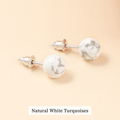 Muuda parem looduslikust kivist Ametüst Tiigrisilm Ahhaat Ümmargused Helmed Naiste Mood Lihtsad roostevabast terasest kristallist kõrvaklapid