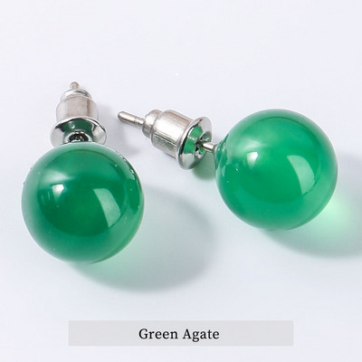 Muuda parem looduslikust kivist Ametüst Tiigrisilm Ahhaat Ümmargused Helmed Naiste Mood Lihtsad roostevabast terasest kristallist kõrvaklapid