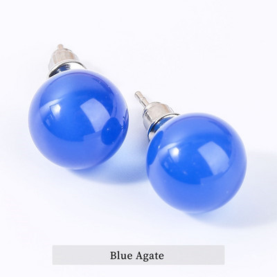 Muuda parem looduslikust kivist Ametüst Tiigrisilm Ahhaat Ümmargused Helmed Naiste Mood Lihtsad roostevabast terasest kristallist kõrvaklapid