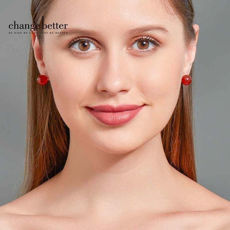 Muuda parem looduslikust kivist Ametüst Tiigrisilm Ahhaat Ümmargused Helmed Naiste Mood Lihtsad roostevabast terasest kristallist kõrvaklapid