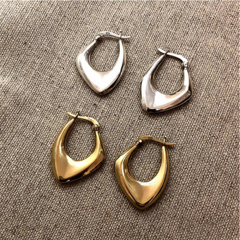 Γυναικεία σκουλαρίκια Huitan Geometric Metal Hoop Γυναικεία χρυσό χρώμα/ασημί Χρώμα Μόδα Γυναικεία σκουλαρίκια αυτιά Καθημερινά Ευέλικτα κοσμήματα