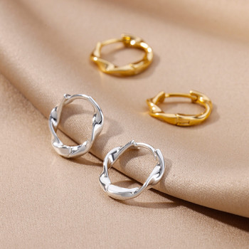Елегантни кръгли обеци за жени Момичета Луксозни обеци от неръждаема стомана Винтидж сватбени годежи Естетични бижута aretes