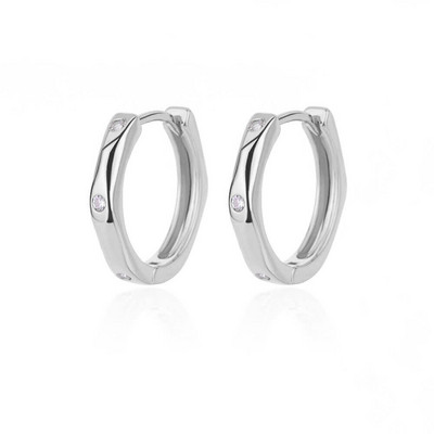 Elegantiški apvalūs auskarai moterims merginoms Prabangūs nerūdijančio plieno auskarai senoviniai vestuviniai sužadėtuvės Estetiškos papuošalų aretes