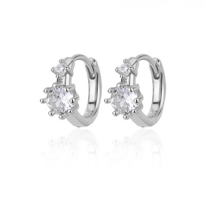 Elegantiški apvalūs auskarai moterims merginoms Prabangūs nerūdijančio plieno auskarai senoviniai vestuviniai sužadėtuvės Estetiškos papuošalų aretes