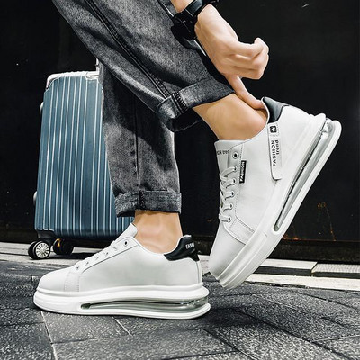 Modes zīmola kedas vīriešiem ikdienas apavi Jauni mīksti, ērti Pu ādas apavi Elpojoši plakani apavi vīriešiem Tenis Masculino