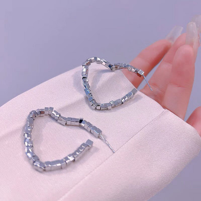 2022. gada jauni modes lavandas purpursarkani auskari sievietēm, metāls, zelta, savīti Art Line, purpursarkani auskari, dāvanu rotaslietu vairumtirdzniecība