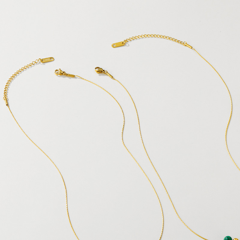 YACHAN minimālisma dabīgā akmens krelles nerūsējošā tērauda kaklarotas sievietēm vintage plānas ķēdes kakla aksesuāri rotaslietas