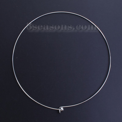 1 ΤΕΜ 304 Κολιέ τσόκερ γιακά από ανοξείδωτο ατσάλι Χρυσό/Ασημί Χρώμα Στρογγυλό με Αφαιρούμενο Καπάκι Μπάλας Χειροποίητο DIY κόσμημα