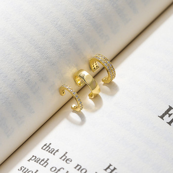 Λεπτά χαριτωμένα σκουλαρίκια με κλιπ ζιργκόν Γυναικεία αγκράφα Μανσέτα αυτιού Χωρίς τρυπήματα Ψεύτικο αυτί χόνδρου για γυναίκες 2022 Μόδα κοσμήματα