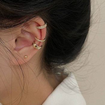 Λεπτά χαριτωμένα σκουλαρίκια με κλιπ ζιργκόν Γυναικεία αγκράφα Μανσέτα αυτιού Χωρίς τρυπήματα Ψεύτικο αυτί χόνδρου για γυναίκες 2022 Μόδα κοσμήματα