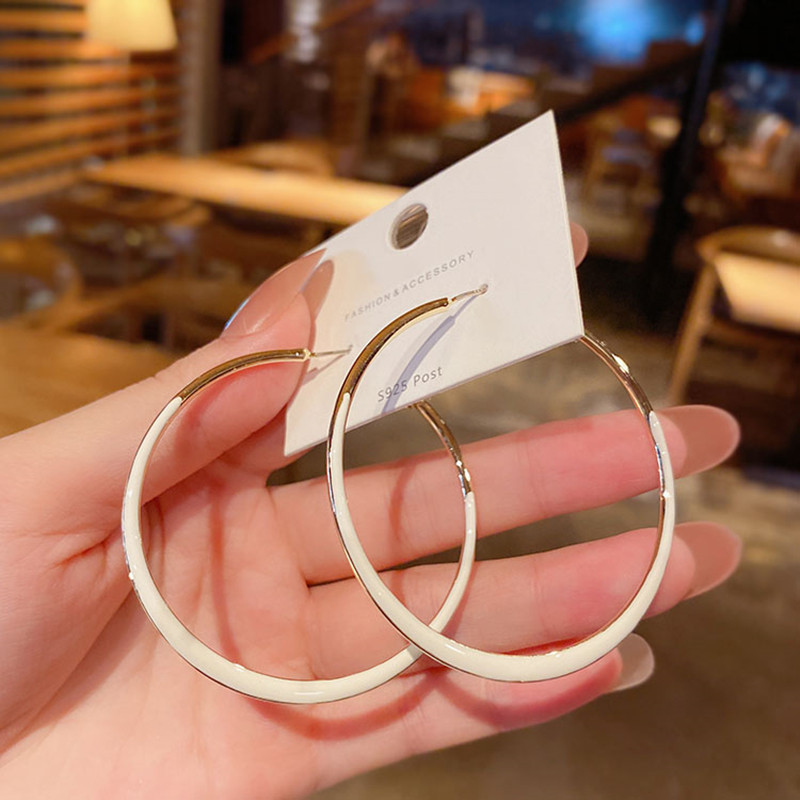 Magusa valge värvi karikakra emailiga rippuvad kõrvarõngad naistele südamest lille sõlmest lehtmetallist korea orecchino romantilised pulmaehted