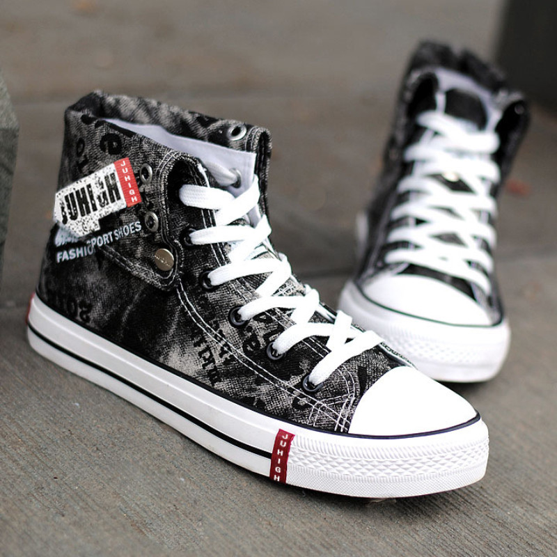 Ανδρικά casual παπούτσια Μπλε βουλκανιζέ ανδρικά παπούτσια από καμβά Ψηλά κορυφαία αθλητικά παπούτσια Breathable New ανδρικά τζιν παπούτσια Zapatillas Hombre