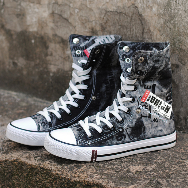 Ανδρικά casual παπούτσια Μπλε βουλκανιζέ ανδρικά παπούτσια από καμβά Ψηλά κορυφαία αθλητικά παπούτσια Breathable New ανδρικά τζιν παπούτσια Zapatillas Hombre