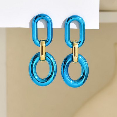 2023. gada piekaramie auskari ar kaklasiksnu Akrila saite Drop Auskari Moderni sveķu ģeometriski ķēdes kulonu auskari Jaunas modes sieviešu rotaslietas