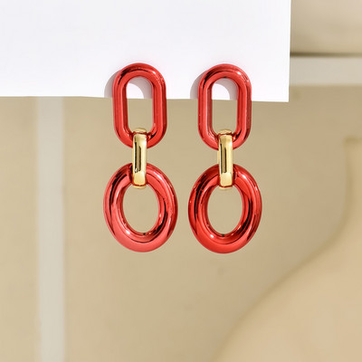 2023. gada piekaramie auskari ar kaklasiksnu Akrila saite Drop Auskari Moderni sveķu ģeometriski ķēdes kulonu auskari Jaunas modes sieviešu rotaslietas