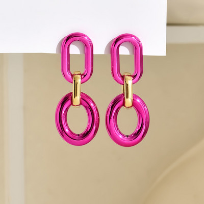 2023. gada piekaramie auskari ar kaklasiksnu Akrila saite Drop Auskari Moderni sveķu ģeometriski ķēdes kulonu auskari Jaunas modes sieviešu rotaslietas