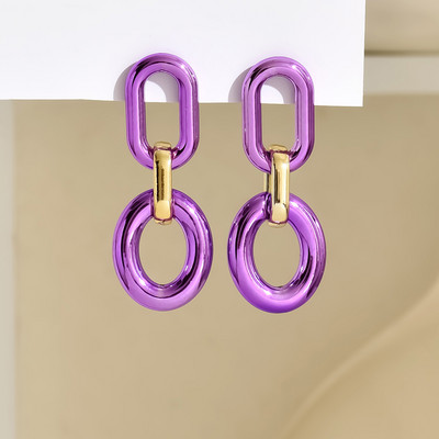 2023. gada piekaramie auskari ar kaklasiksnu Akrila saite Drop Auskari Moderni sveķu ģeometriski ķēdes kulonu auskari Jaunas modes sieviešu rotaslietas