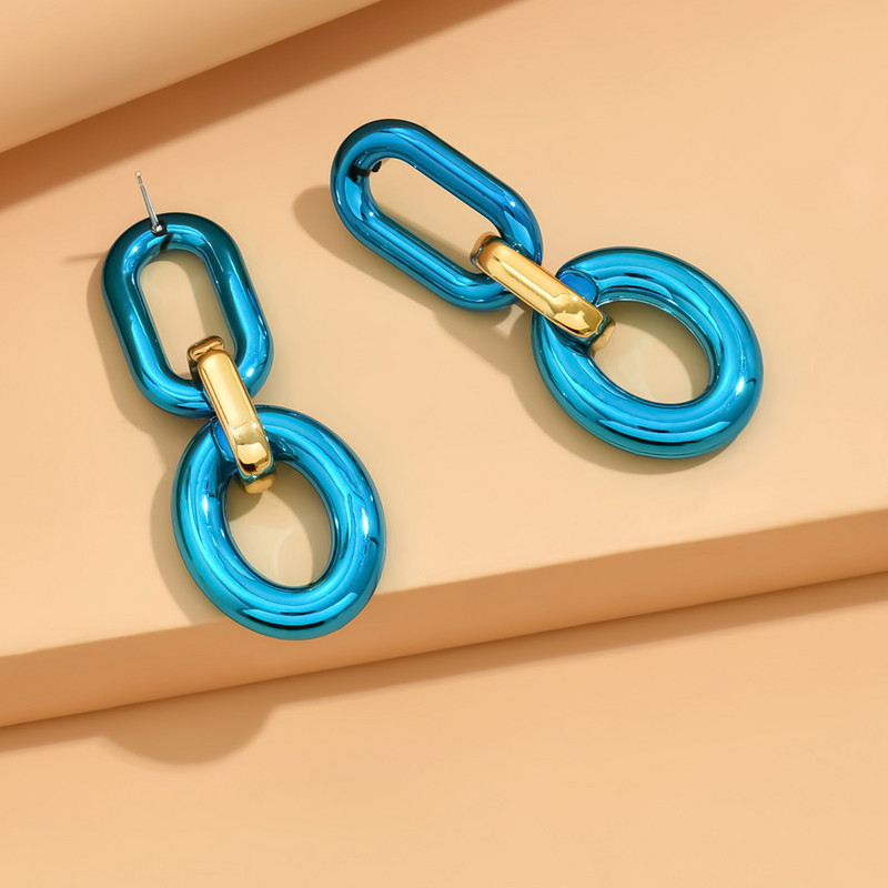 2023. gada piekaramie auskari ar kaklasiksnu Akrila saite Drop Auskari Moderni sveķu ģeometriski ķēdes kulonu auskari Jaunas modes sieviešu rotaslietas