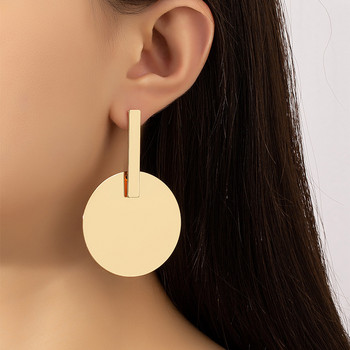 Γεωμετρικά στρογγυλά κρεμαστά σκουλαρίκια για γυναίκες, την Ιαπωνία και τη Νότια Κορέα INS. Απλά και κομψά εξατομικευμένα σκουλαρίκια