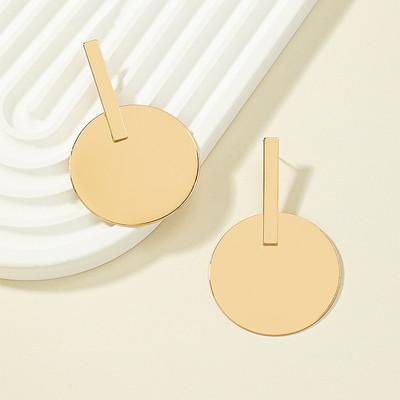 Geomeetrilised ümmargused ripatskõrvarõngad naistele, Jaapanile ja Lõuna-Koreale INS. Lihtsad ja stiilsed isikupärastatud kõrvarõngad