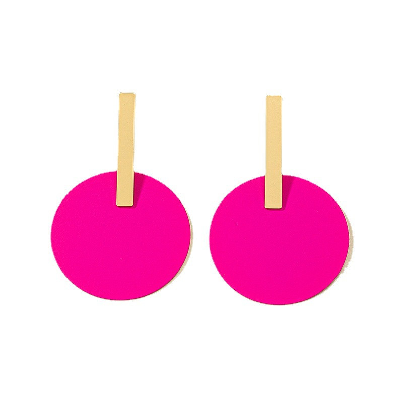 Geomeetrilised ümmargused ripatskõrvarõngad naistele, Jaapanile ja Lõuna-Koreale INS. Lihtsad ja stiilsed isikupärastatud kõrvarõngad