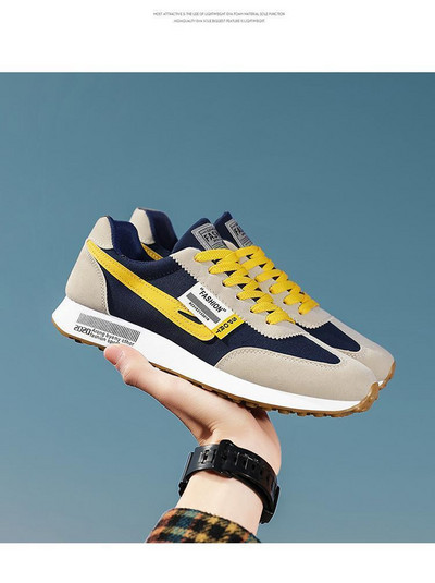 Vulcanize Shoes Vīriešu Causal kedas Āra Sporta Elpojoši Vīriešu Skriešanas Apavi Šņorējamie Tīkla apavi Zapatillas De Deporte