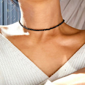 Modni brend Jednostavne crne perle Kratka ogrlica Ženski nakit Ženske ogrlice s ogrlicama Bijoux Femme Ženska ogrlica za zabavu 2023.