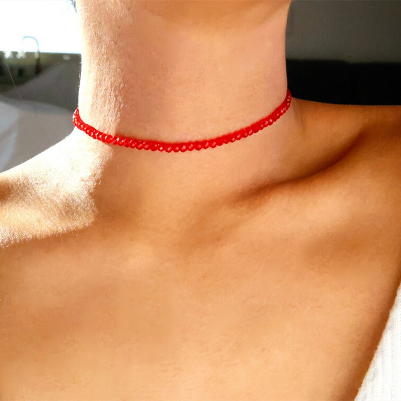 Modni brend Jednostavne crne perle Kratka ogrlica Ženski nakit Ženske ogrlice s ogrlicama Bijoux Femme Ženska ogrlica za zabavu 2023.